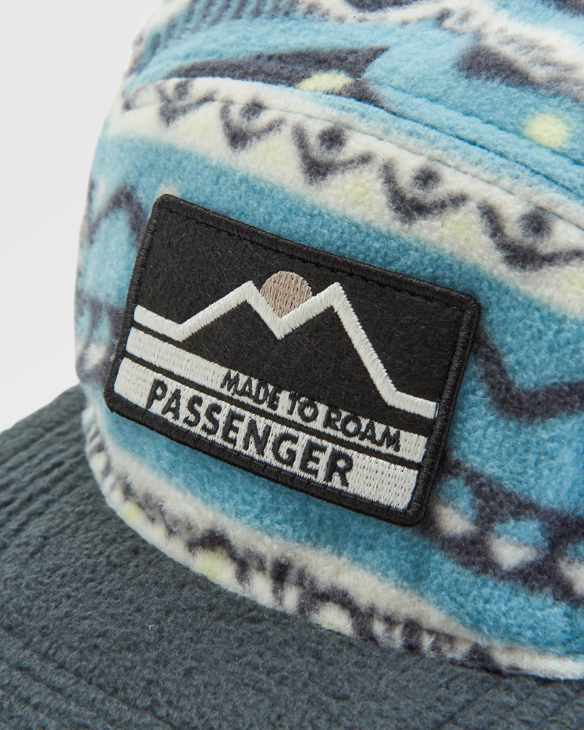 Pine Recycled Polar Fleece Cap - Mountain Geo Arctic - Flatlay