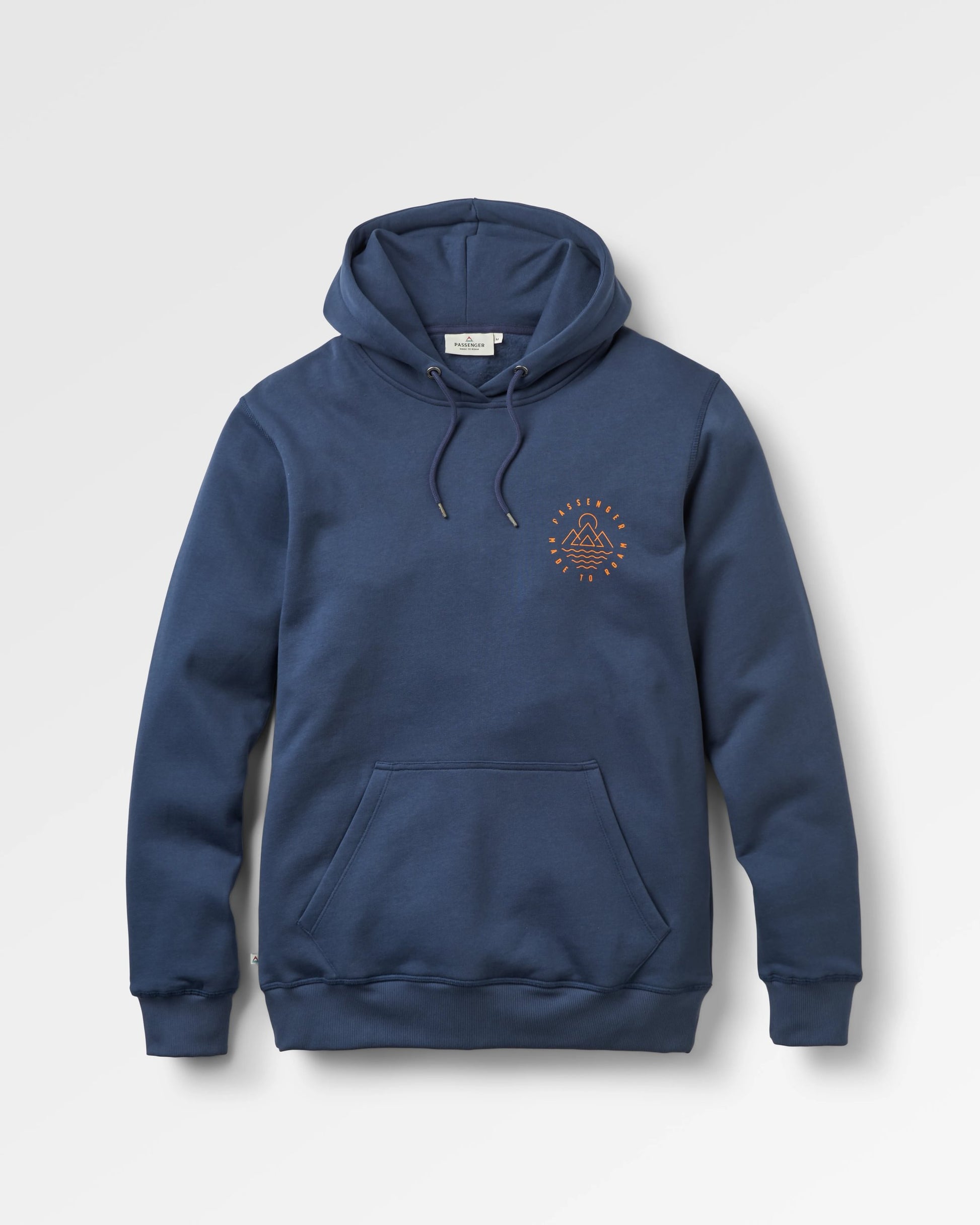 Escapism Recycled Cotton Hoodie - Rich Navy - Flatlay