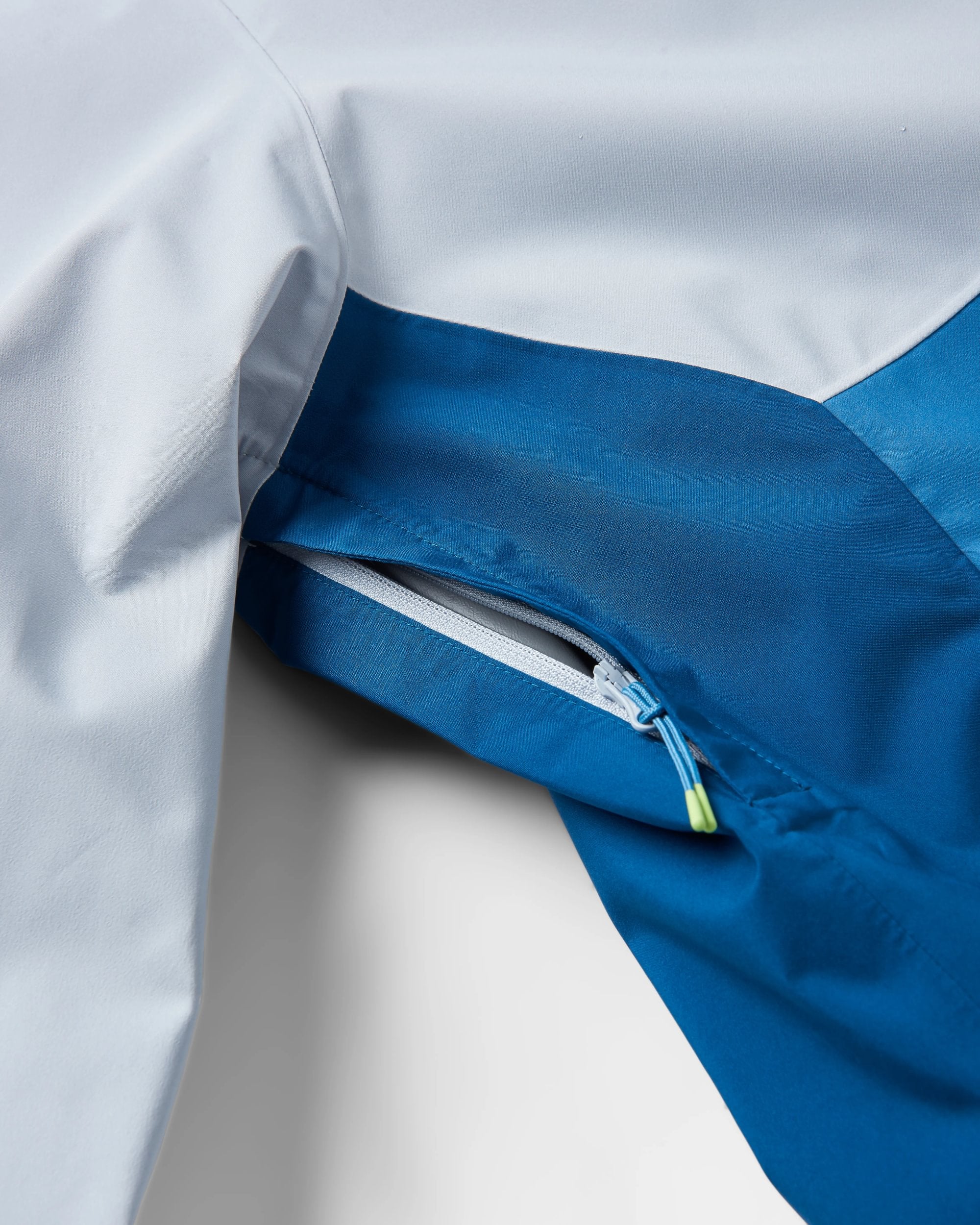 Rainstorm Recycled Waterproof Jacket - Grey Blue/Blue Steel - Flatlay