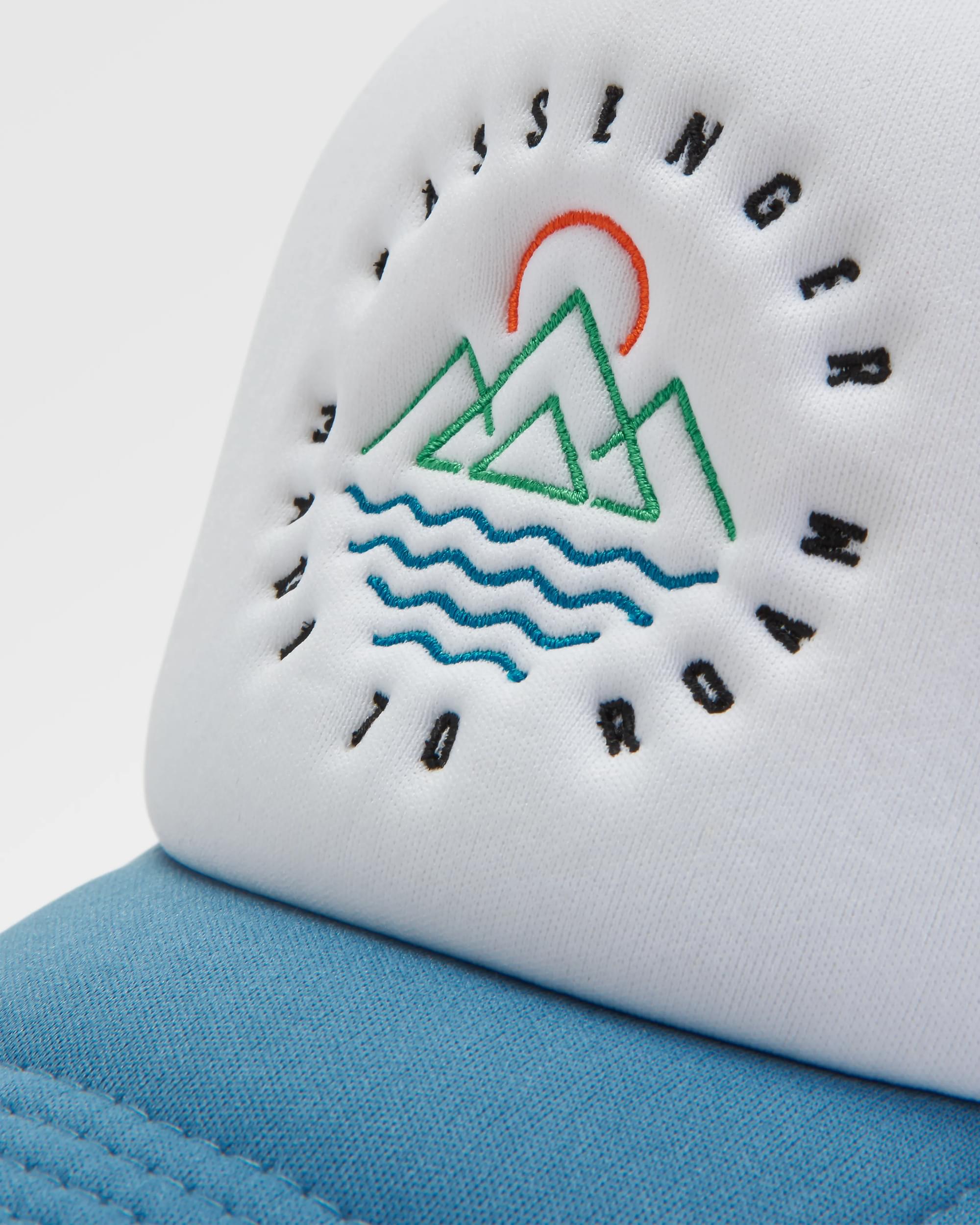 Escapism Trucker Cap - Mustard Yellow/Moonlight Blue - Flatlay