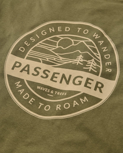 Odyssey Recycled Cotton LS T-Shirt - Dark Olive - Flatlay