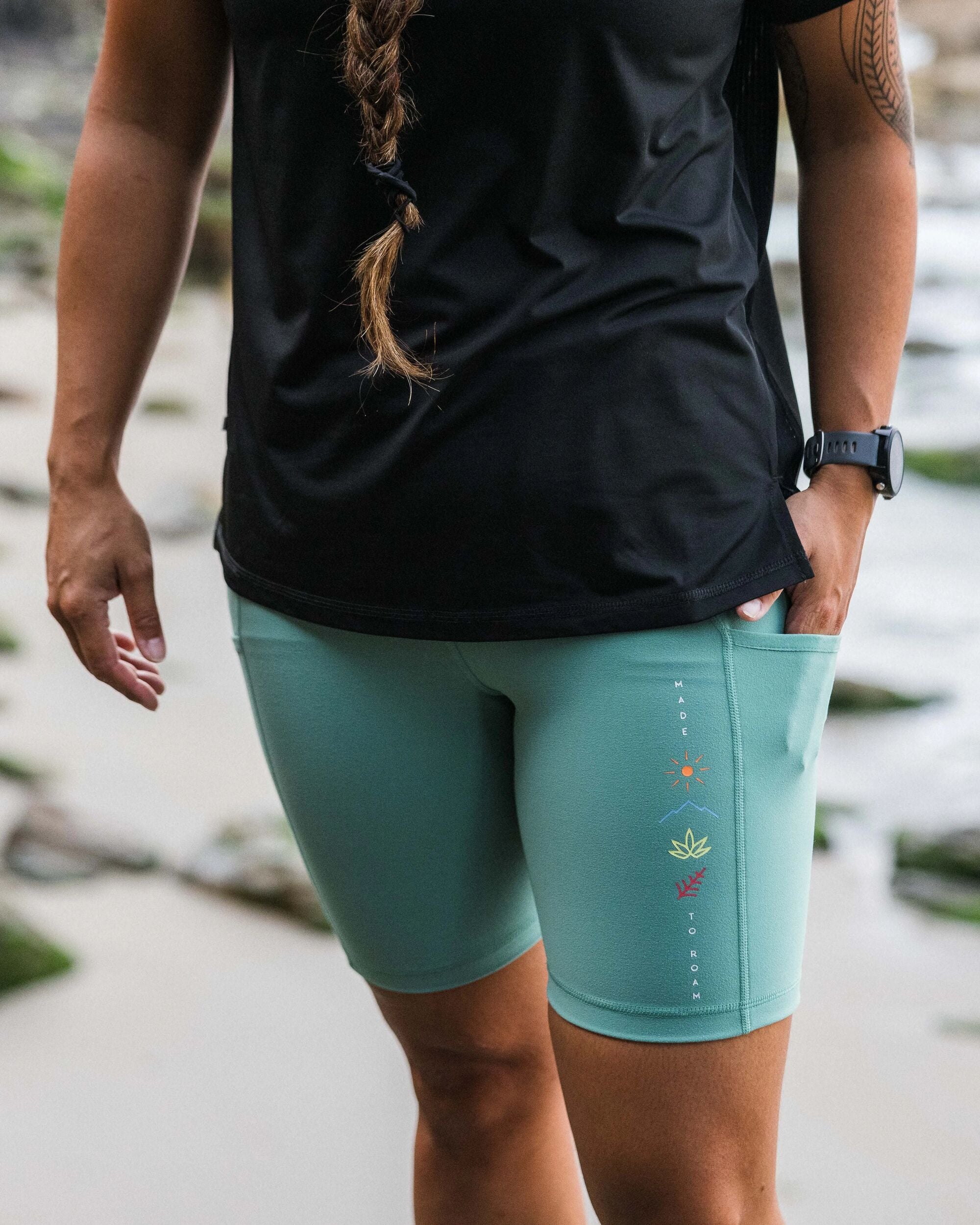 Mantra Recycled Active Short - Deep Sea - Lifestyle