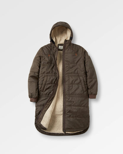 Flora 2.0 Recycled Sherpa Lined Parka - Coffee