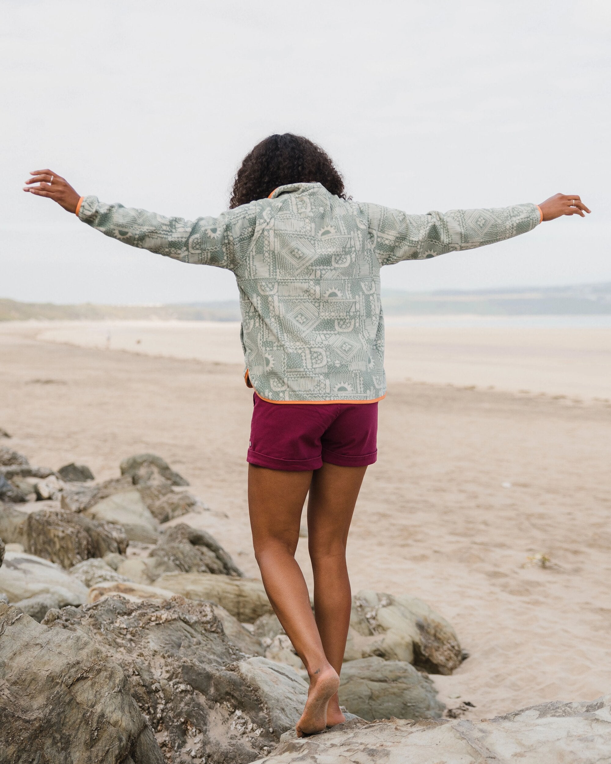 Sorrel Recycled Polar Fleece - Vintage Patchwork Pistachio - Lifestyle