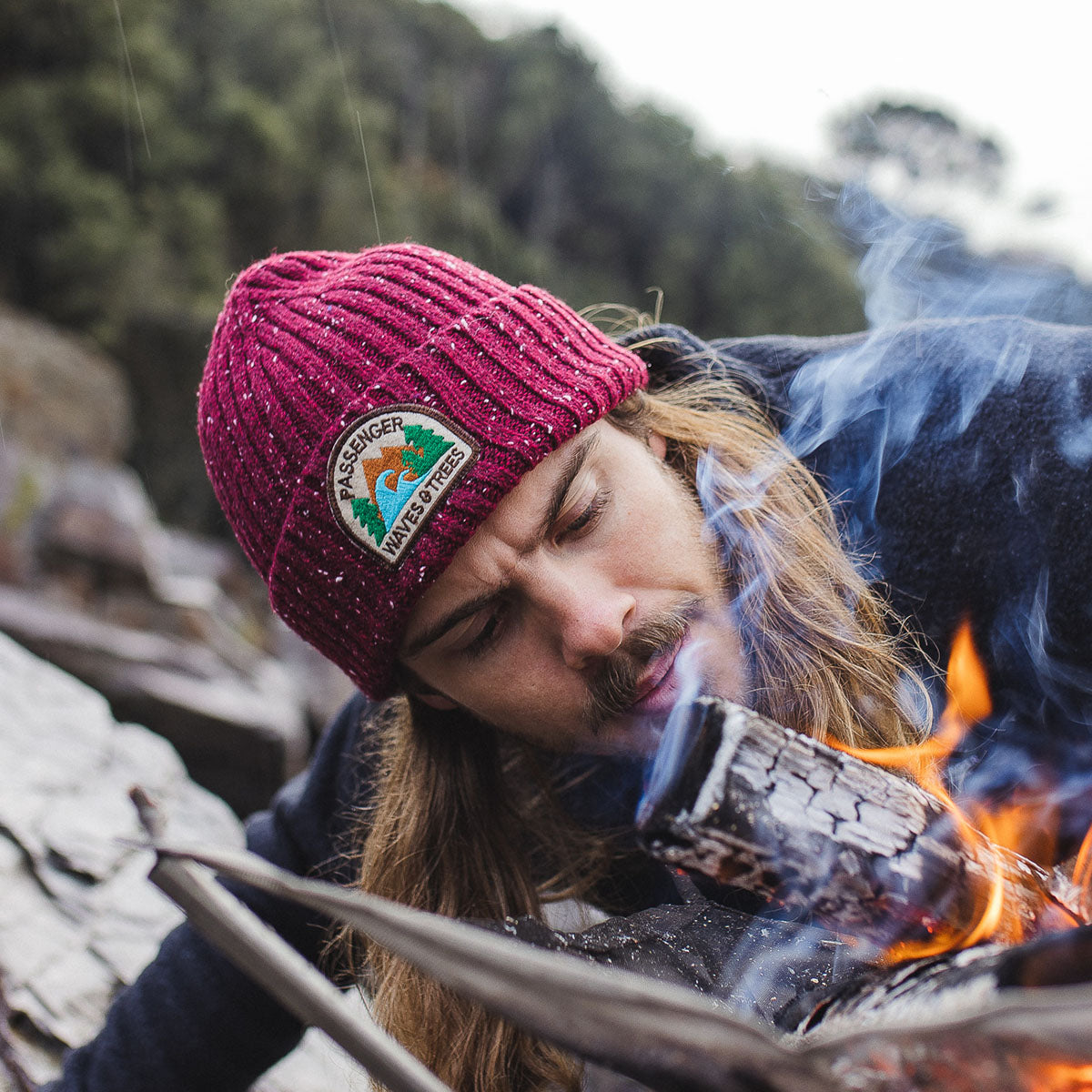 Male_Katira Rib Knit Beanie - Russet