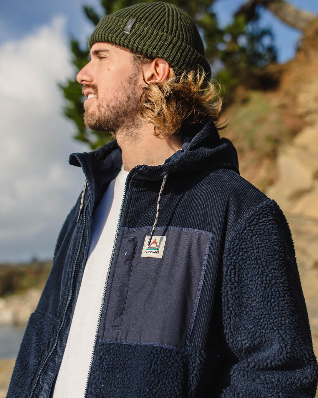 Adventure Recycled Sherpa Full Zip Fleece - Deep Navy