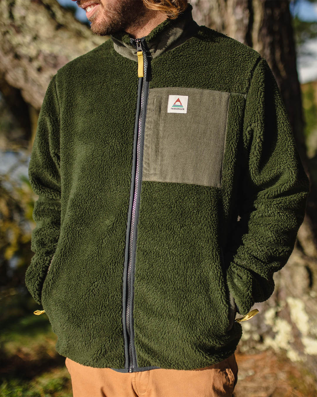 Trekker Recycled Sherpa Full Zip Fleece - Fir Tree