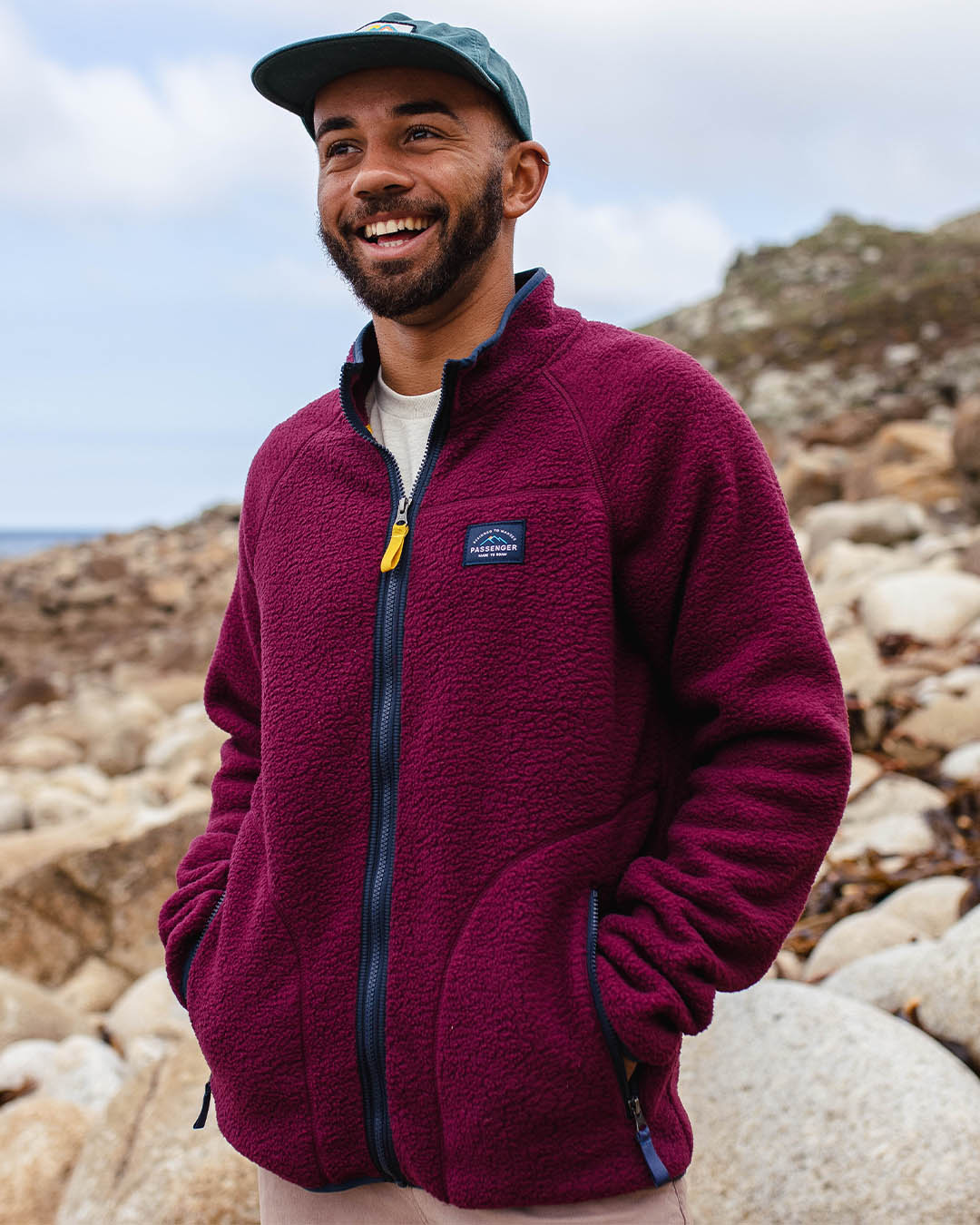 Tripper Recycled Sherpa Full Zip Fleece - Windsor Wine