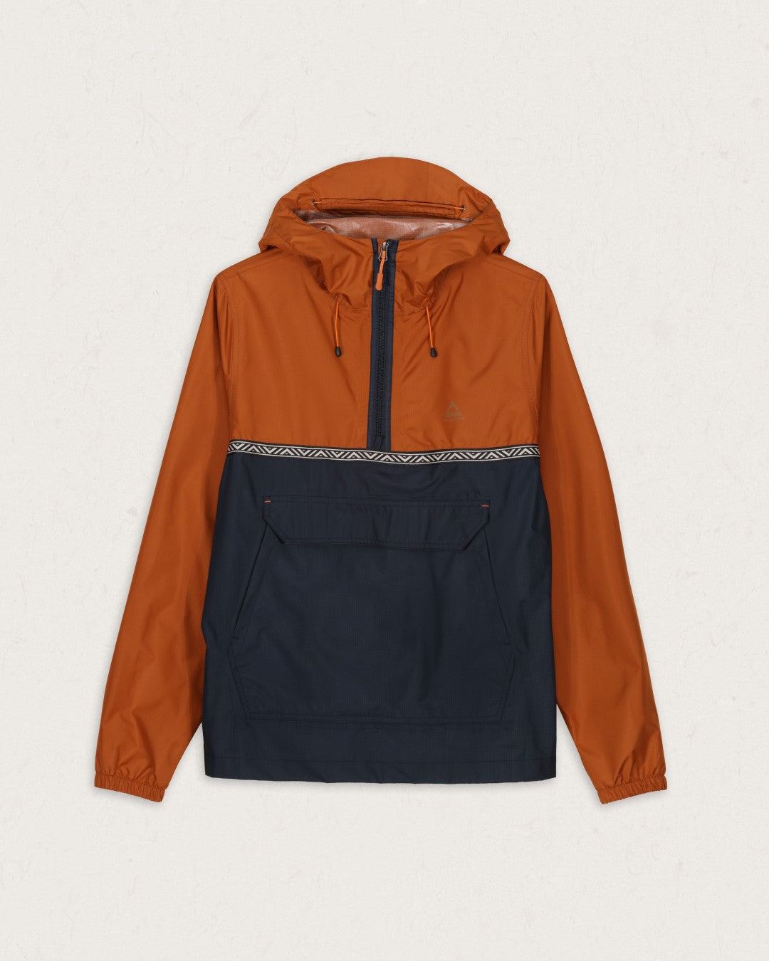 Flow 1/2 Zip Recycled Waterproof Jacket - Glazed Ginger/Deep Navy