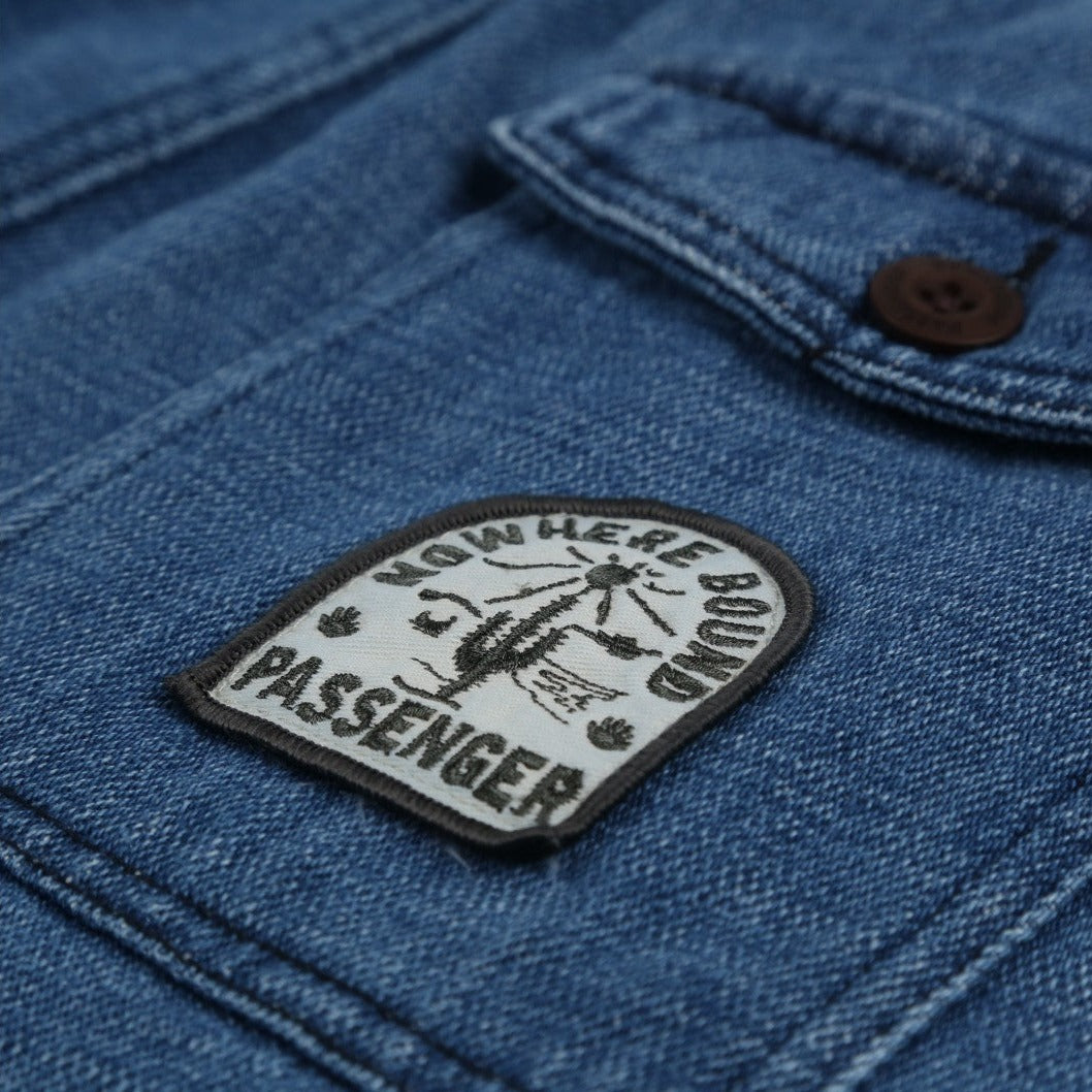 Pine Organic Cotton Denim Shorts - Washed Denim